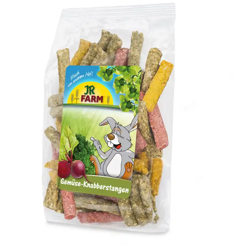Schneller Versand Sparpaket 2 x 125 g JR Farm Gemüse-Knabberstangen Nager Snack